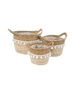 KZ Natural Valetta Round Basket - Large