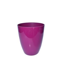 Brussels Diamond Round High White Glossy Orchid Pot 12.5cm