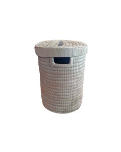 Laundry Basket Leather Handle Small