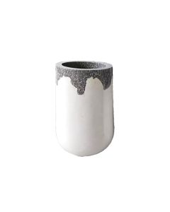 RA Palm Cmnt & Terazzo Painted Pot