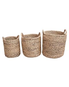 PD Waterhycinth Braided Round Basket 46cm