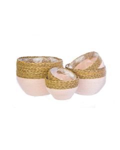 KZ Panda Round Basket Pink - Small
