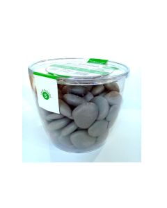 Pebbles brown in pot