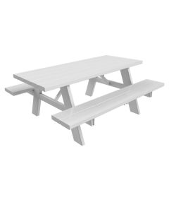 Wooden Picnic Table White - Custom Made