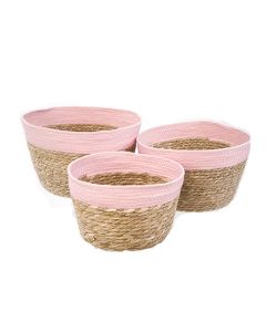 KZ Pink Panda Basket Round- Large