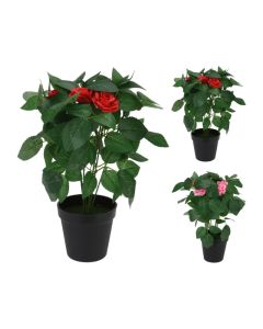 KI Artificial Plant with Flowers in Pot (Assorted)