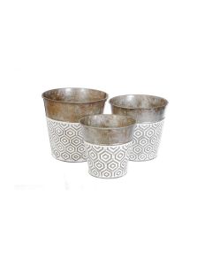 KZ Planter Round Fejsal Zink - Large