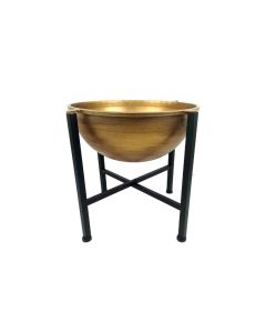Metal planter gold large