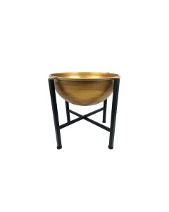 Metal planter gold medium