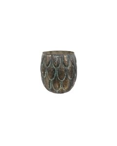 Metal Planter Rustic Gold - Medium