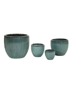 MG Portly Egg Rib Moss Green - H18 cm
