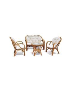 LO Rattan Golf Living Set Natural - Set of 4