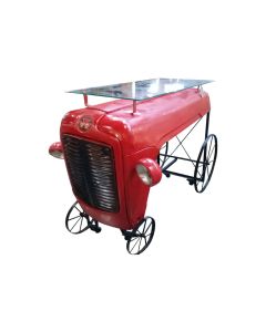 Reclaimed Tractor Glasstop Bar Table