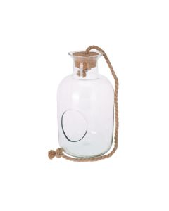 KI Recycled Glass Terrarium with Rope D14*H25cm