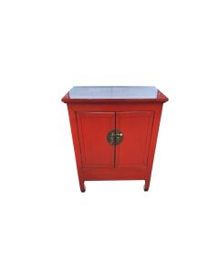 NB cabinet red 2 doors