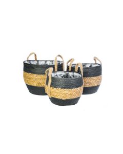 KZ Round Basket with Black Band - Large