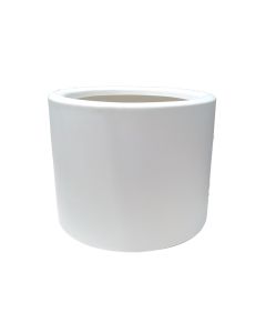 AC Planter- Round White Fiber Pot Matt Finish
