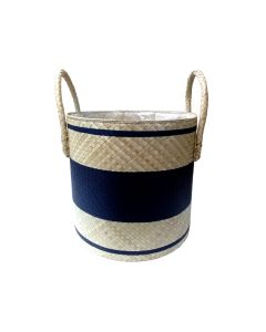 Round Stripe Basket Planter large
