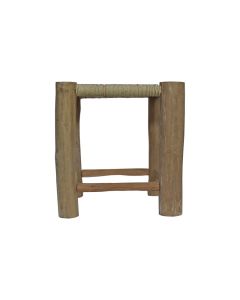 Wood stool jute