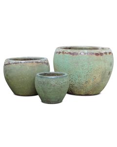 TKE Glazed Ceramic Round Pot M