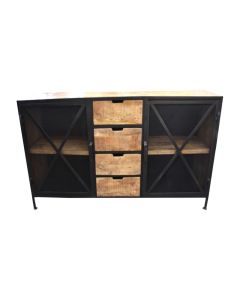 Wood Metal Sideboard
