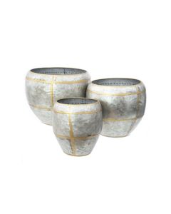 KZ Arched Planter Round Silvermoon Zink - Large