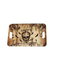 Halloween Decor- Skull Print Tray with Handle 5551