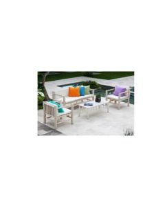 LO Kristiansand Sofa Set White