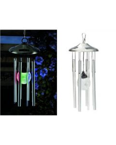 Solar windchime light