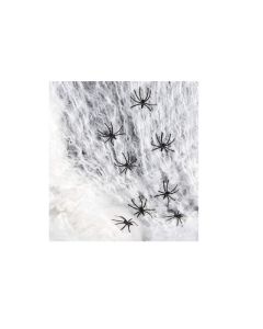 Halloween Decor - Spider Web with 10 Spiders 100G