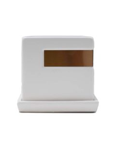 XCA Square Ceramic Pot White and Gold