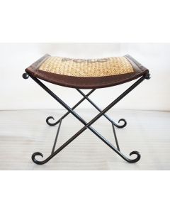 HA Stool Canning And Goat Leather