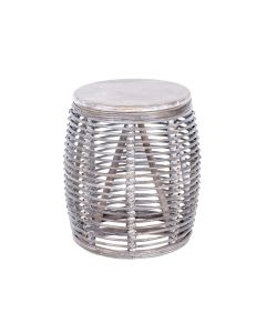 NF Stool Mango Wood Grey White Wash