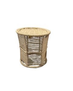 RI Iron /Natural Rope Stool Large