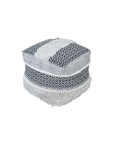 RR Ekali Pouf - Ivory/Charcoal