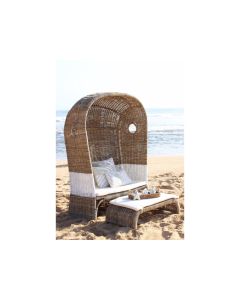 Rattan Sylt Couch Natural with Cushions