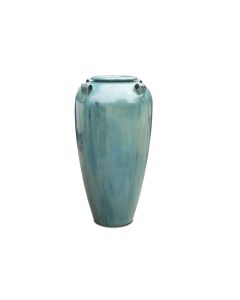 FS Tall temple Jar with Lugs- Aqua