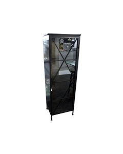 Metal Glass Black Cabinet