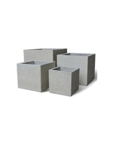 TK Fiber Cement White Dotted Pot L