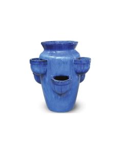 TK Glazed Pocket Pot Blue Large