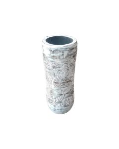 Toraja Pot White Wash - H40 cm