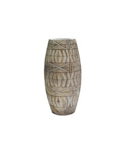 Toraja Pot White Wash -H30 cm