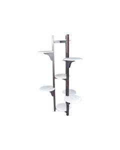 Wooden Decorative Triangle Shelf - Black