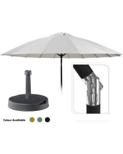 Umbrella Shanghai with Stand - Black/Brown/Grey