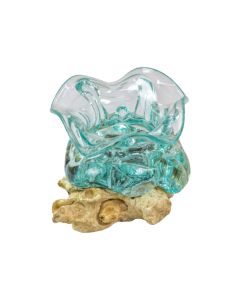 Water Drop Vase Natural - Glass - D13 x H12