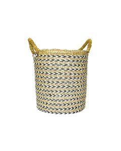 Natural Seagrass Basket Round with Handle 29cm