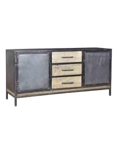 Wood/iron Sideboard 3 drawers