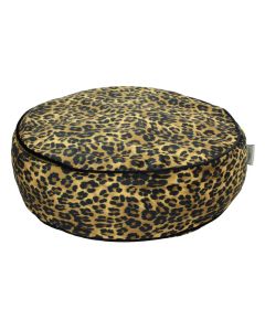 KR Pouf Leopard Velvet Brown