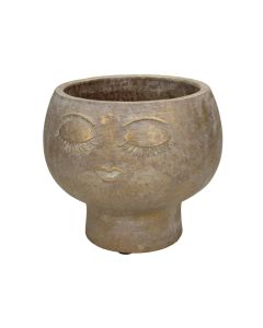 KR Planter Face Concrete - Gold