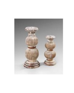LO Zolora Candle Holder White Wash - Large